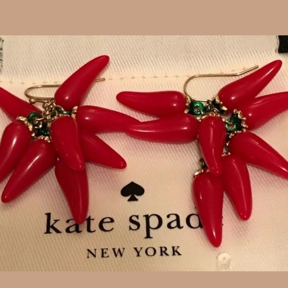 kate spade Jewelry - Kate Spade Spice It Up Red Chili Pepper Earrings
